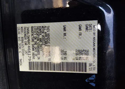 2015 Nissan Altima 2.5/2.5 S/2.5 Sl/2.5 Sv из США, поврежденный, VIN 1N4AL3AP6FC466179